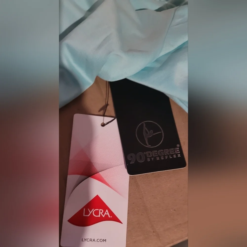 90 Degrees Women's Light Blue V-Neck Top - Picture 3 of 4